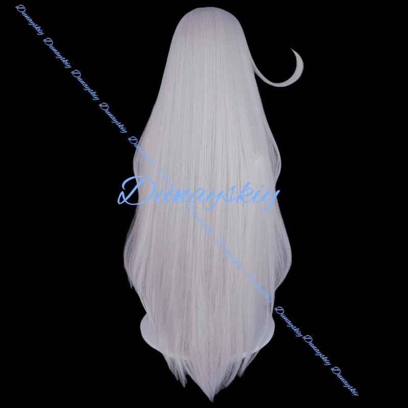 Game Genshin Impact Ronova Ruler of Death Cosplay Costume Silver Wig Red Headwear Woman Girl Halloween Cos Props Festival Suit