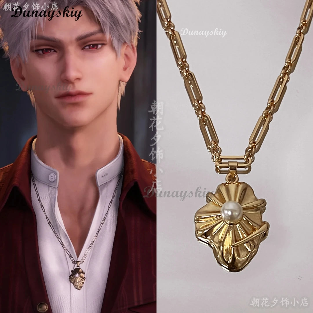 Anime Love and Deepspace Sylus Cosplay Collarbone Necklace Ornament Pendant Cartoon Accessorie Decorate Game Birthday Xmas Gift