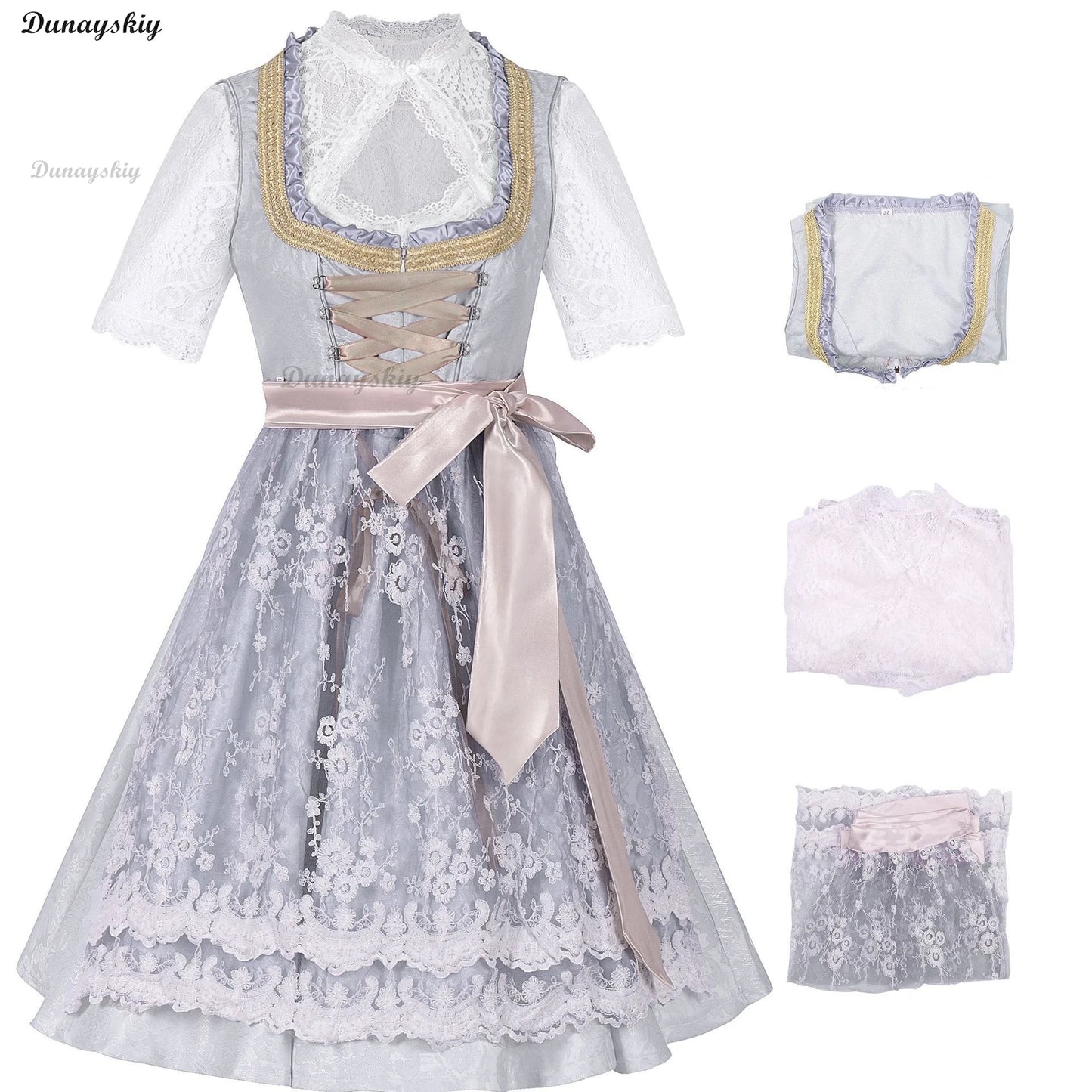 Bavaria Oktoberfest Costume Dirndl Dress Wench Maid Dress German Beer Girl Apron Outfit Maid Cosplay Halloween Party Dresses