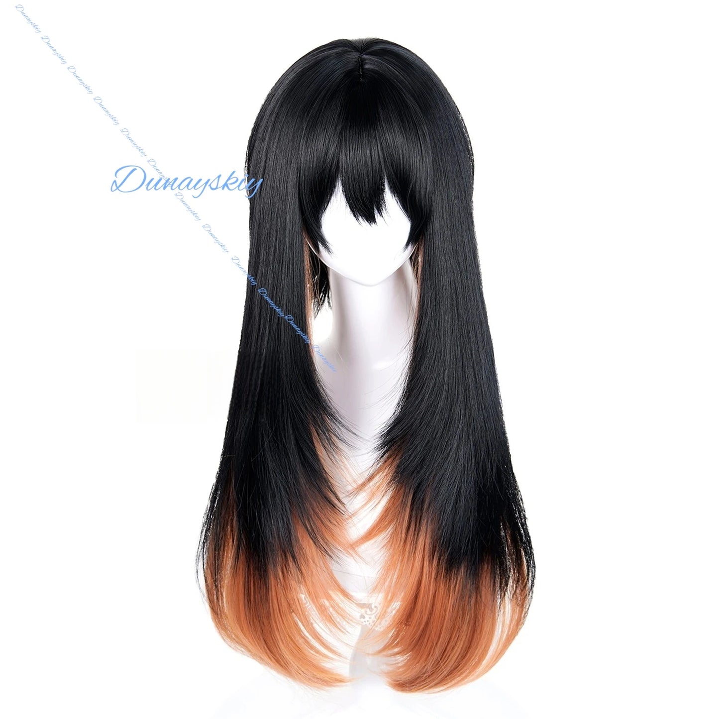 Anime Gachiakuta Amo Empool Cosplay Wig Long Black Orange Hair 70cm For Women Men Halloween Party Props Wig + Free Cap