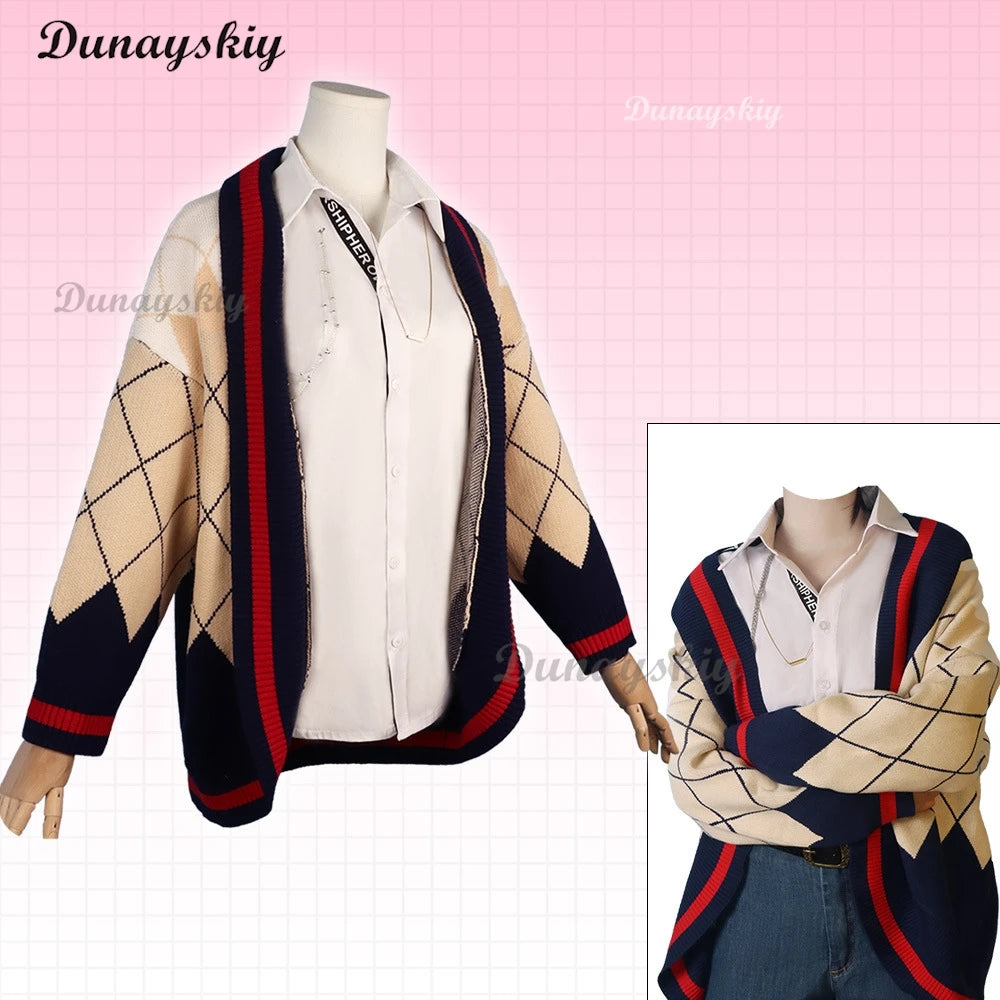 Customized Love and Deepspace Rafayel Cardigan Cosplay Costume Wig Date Game Cosplay Sweater Qiyu Clothes Unisex Couple Suit