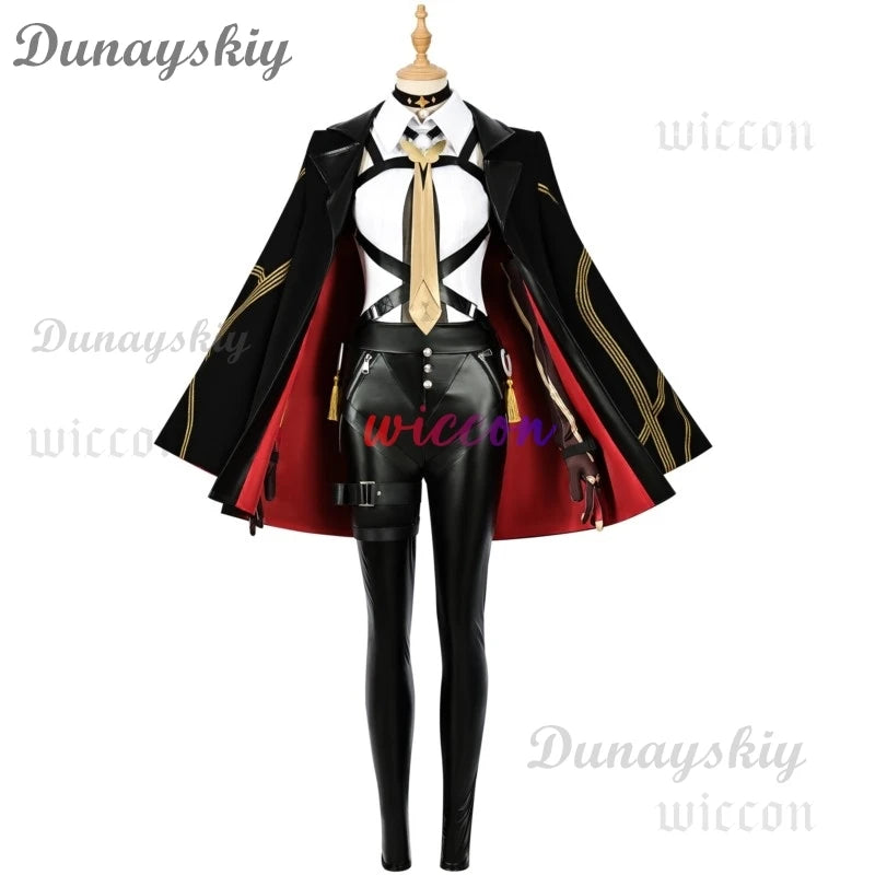 Game Zenless Zone Zero Agent Evelyn Cosplay Costume Role-playing Wig Shoes Clothes ZZZ Combat Uniforms Halloween Party Suit