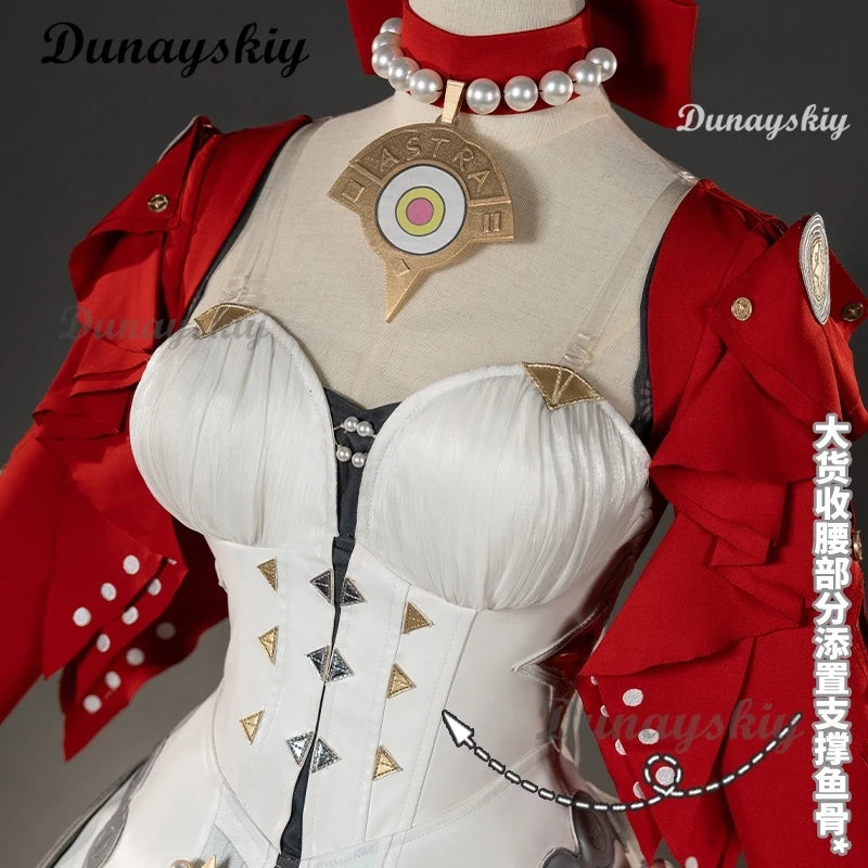 Astra Yao Cosplay Costume Wig Zenless Zone Zero Game Uniform 3D Gorgeous Waist Accessories Halloween Party for Women Men