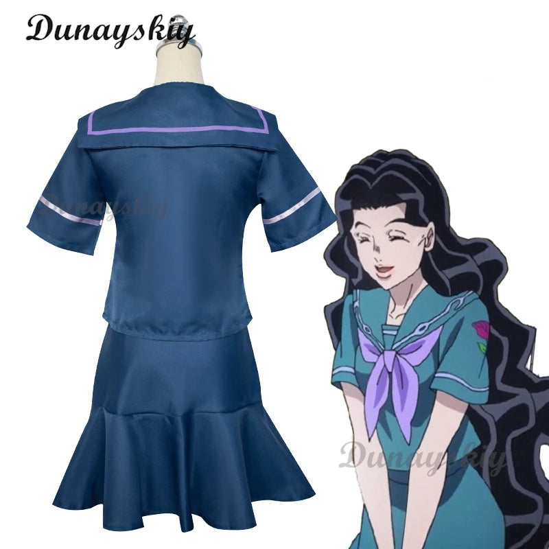 JoJo's Yamagishi Yukako Cosplay Costume Wig Women JK Uniform Clothes Skirt Accessories Cosplay Customized Bizarre Adventure