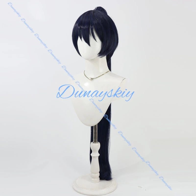 Game Limbus Company Hong Lu Adult Cosplay Wig Dark Long Purple Heat Resistant Synthetic Hair 100cm Halloween Carnival Party