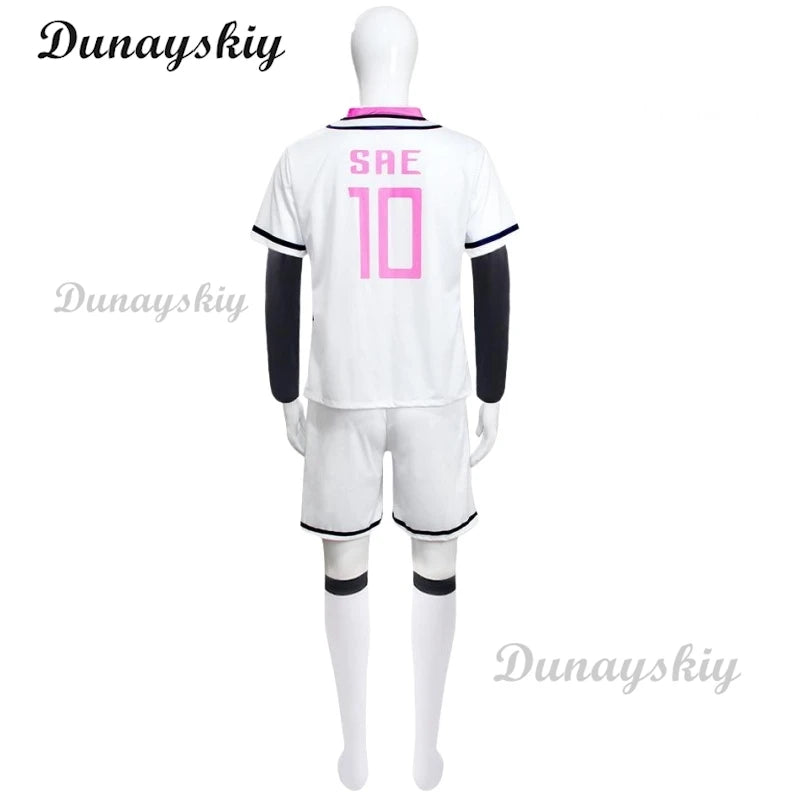 Japan Anime Blue Itoshi Sae Cosplay Costumes Shidou Ryuusei Sports Jersey Oliver Aiku Soccer Lock Jersey Football White Suit