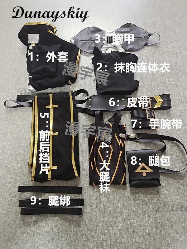 Ling Cage Vatic Cosplay Costume Wig Sexy Dress Suit Anime Incarnatio Roleplay Party Prop Halloween Accessories Customized