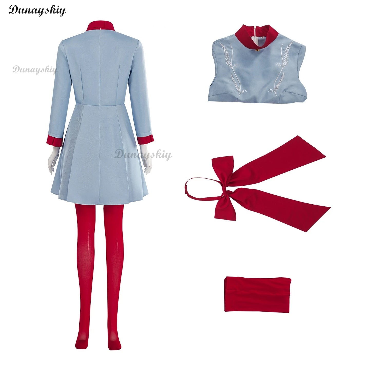 Girl Gaga Cosplay Anime Die With A Smile Lady Cosplay Costume Blue Fancy Dress Suit Halloween Party Takerlama Outfit for Woman