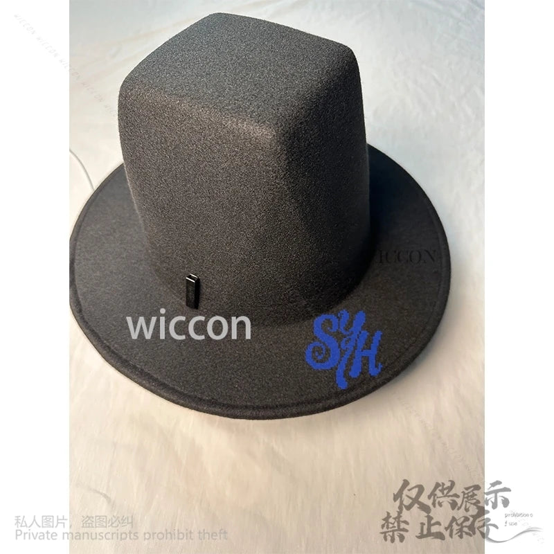 Anime Sajaboy Jinu Cosplay Kpop Demon Idol Stage Handsome Vampire Hat Black Halloween Party Goth DIY Headwear Cos Customized