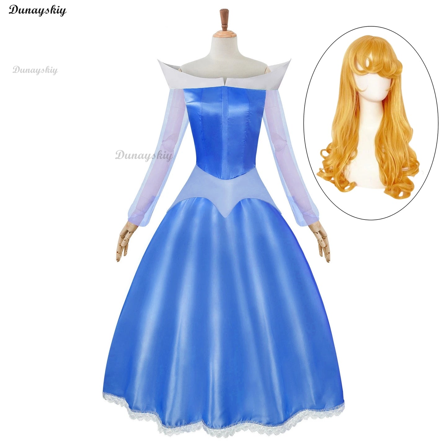 Halloween adult sleeping beauty blue dress Princess Aurora pink dress costume deluded stage dress S- XL accept custom order