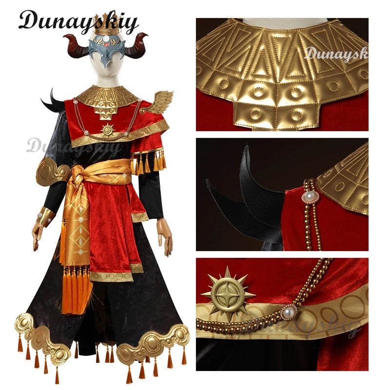 Anime Identity ⅤNorton Campbell Cosplay Costume Wig Prospector Fools Gold Cosplay Blazing Flame Party Play Outfit Outfit for Man