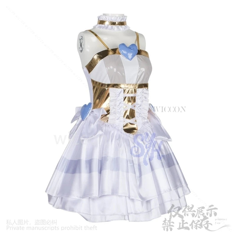 Panty & Stocking Japanese Jirai Kei Anarchy With Garterbelt Cosplay Lovely Angel Dress Kawaii Aqua Lolita Wings Heart Halloween