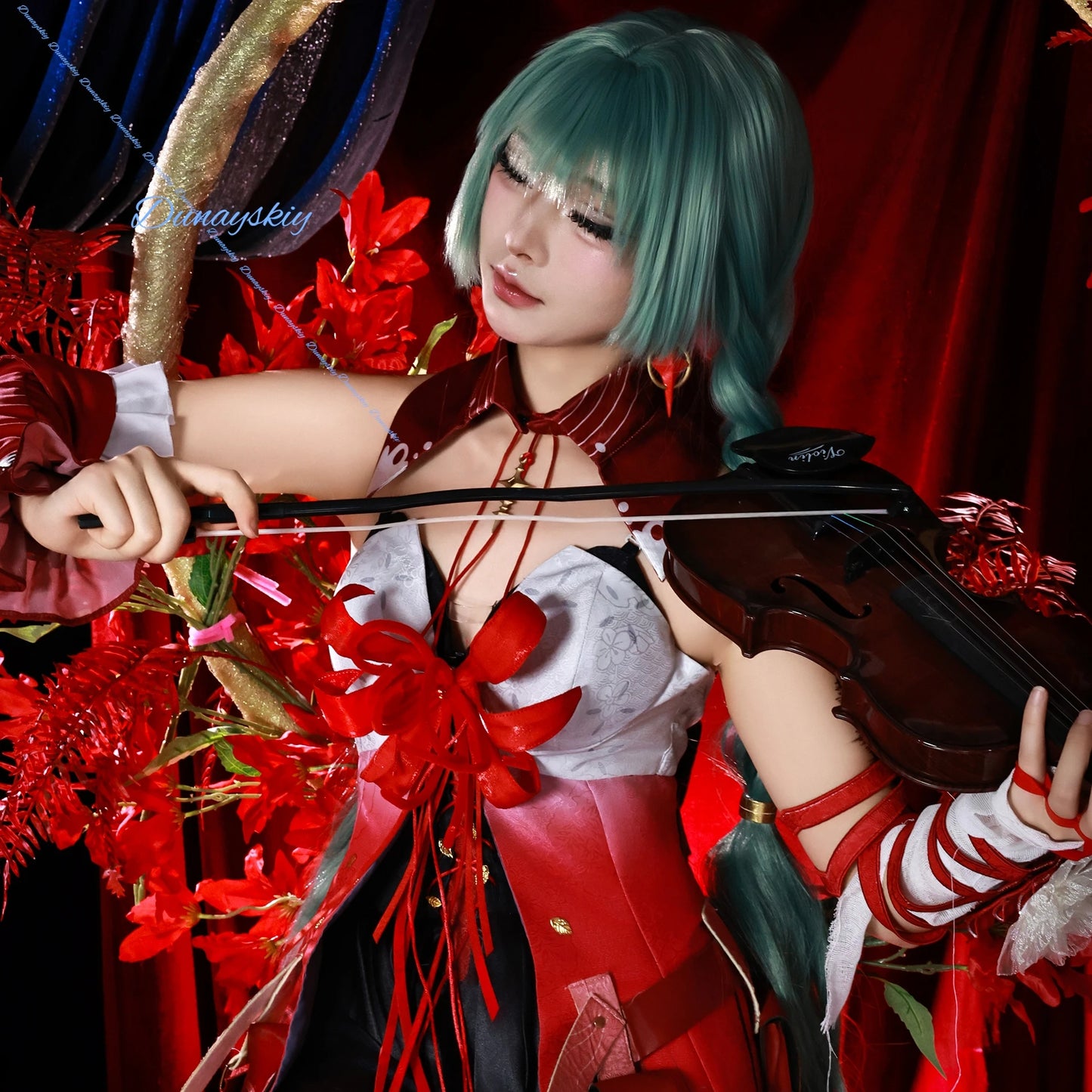 Wuthering Waves Phrolova Cosplay Costume Dress Wig Earrings Fractsidus Halloween Party for Women Girls Carnival Accessory