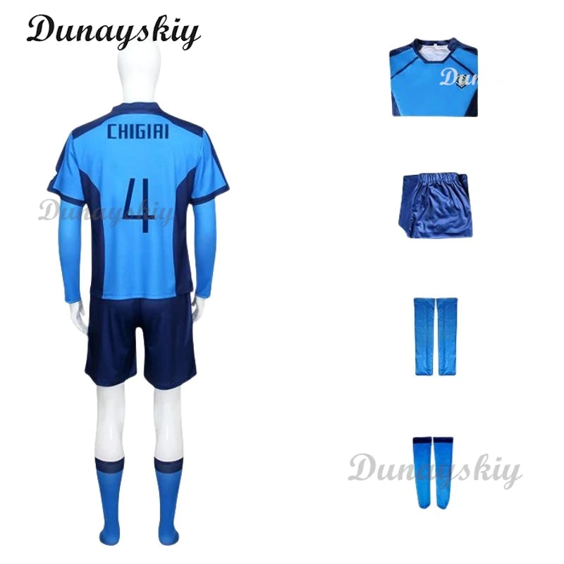 Japan Anime Blue Itoshi Sae Cosplay Costumes Shidou Ryuusei Sports Jersey Oliver Aiku Soccer Lock Jersey Football White Suit