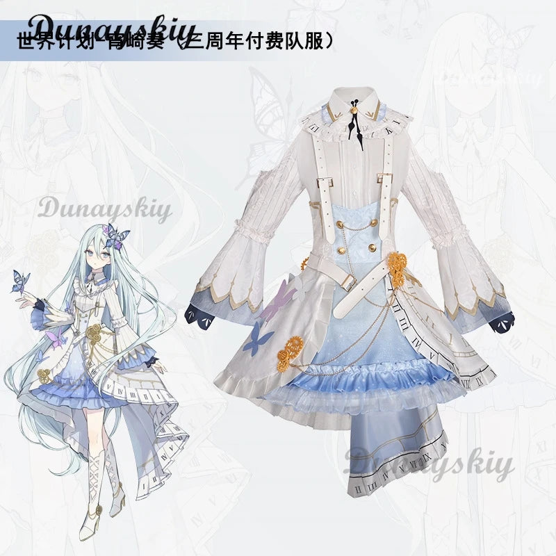 PJSk Yoisaki Kanade Cosplay Costume Game Project Sekai Cosplay Dress Suit Halloween Carnival Uniforms Custom Made