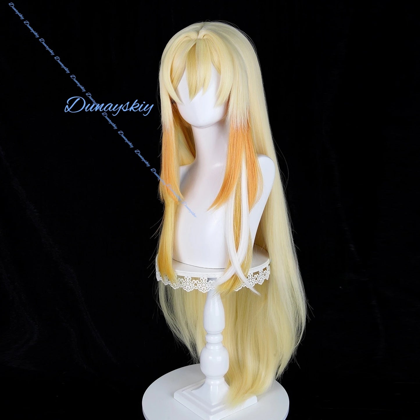 Game Genshin Impact Rhinedottir Cosplay Wig The Shades of Heavenly Principles Hair For Women Men Halloween Party Props Accessory