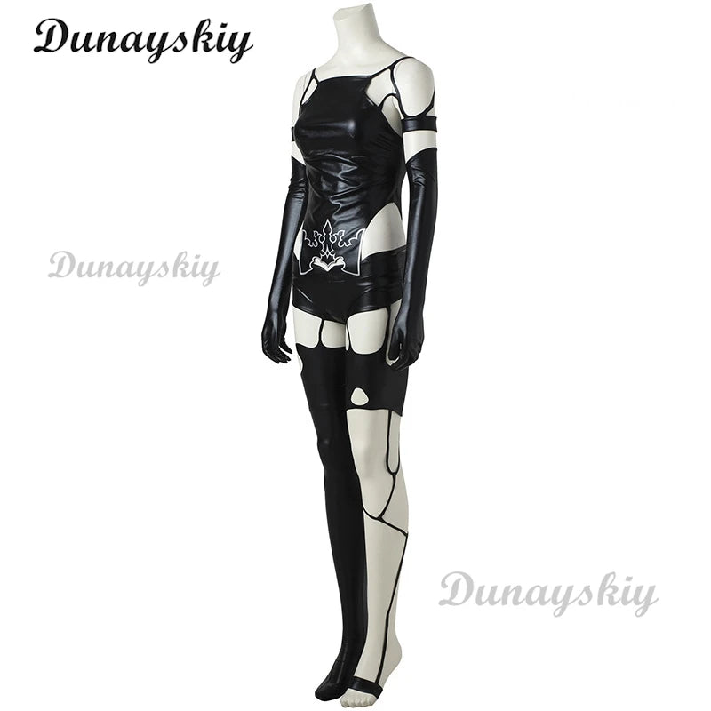 Game Cosplay NieR:Automata 2B Bodysuit YoRHa No. 2 Type B Costume Women Halloween MOD Costume NieR Automata