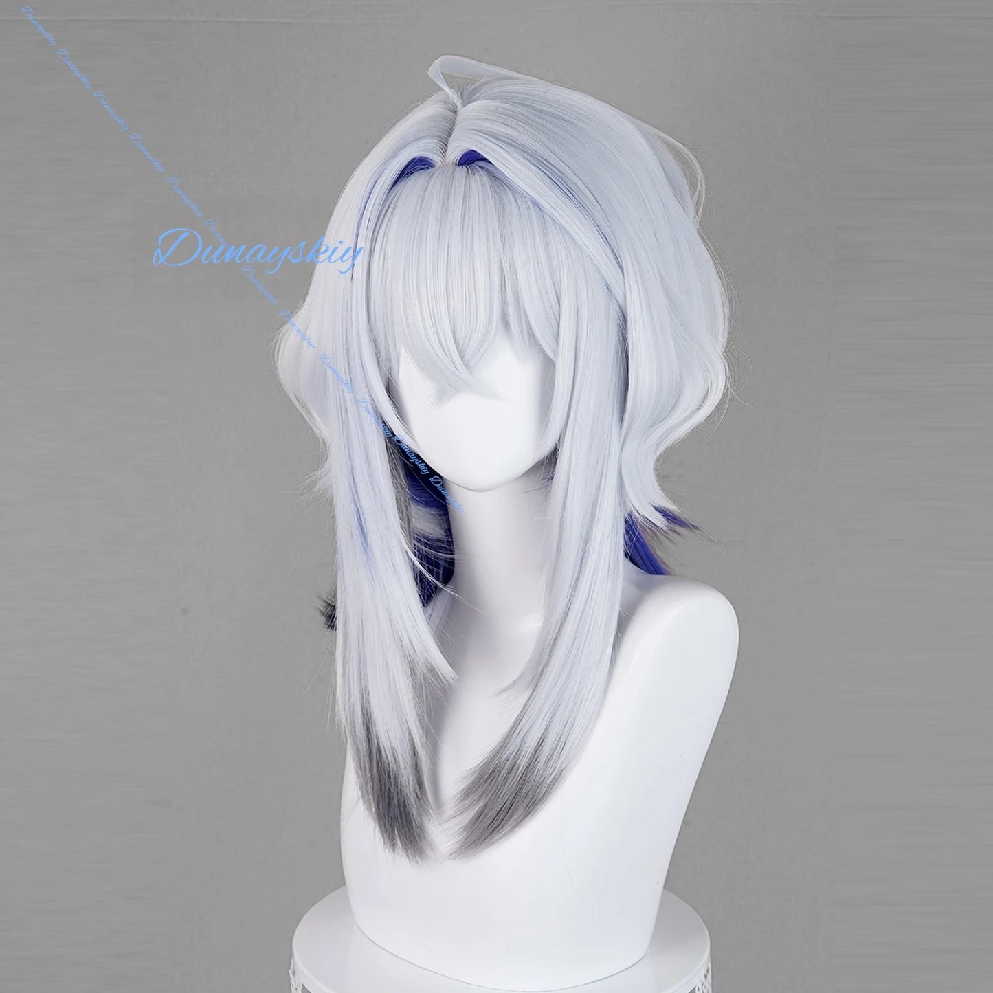 Game Wuthering Waves Galbrena Cosplay Wig Gray-blue Hair Accessory Halloween Party Women Girls Carnival Role Play Cos Props
