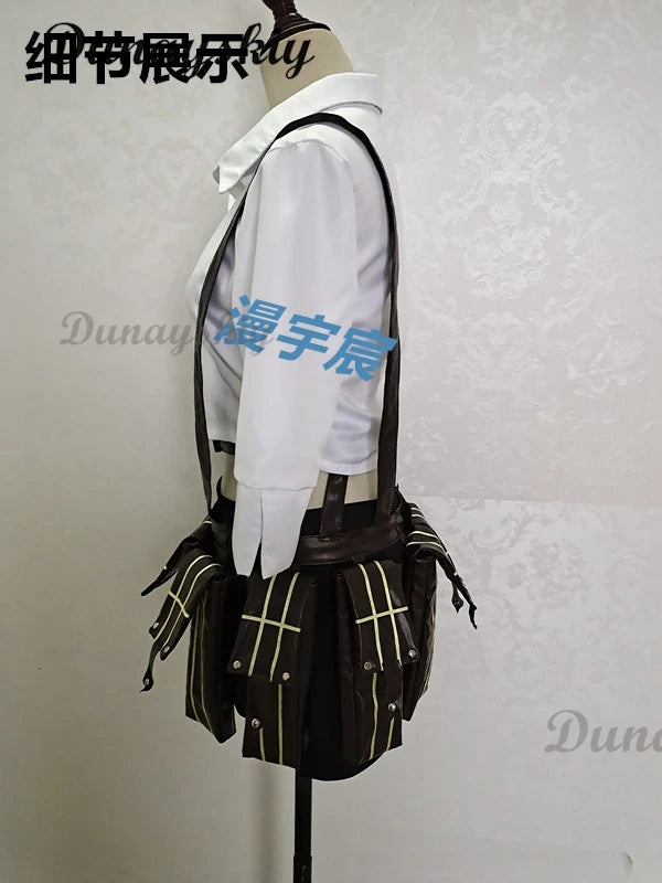 Game Devil Hunter May Cry Lady Cosplay Shirt Costume Wig Skirt Mary Ann Halloween Party Anime Event Roleplaym Suit