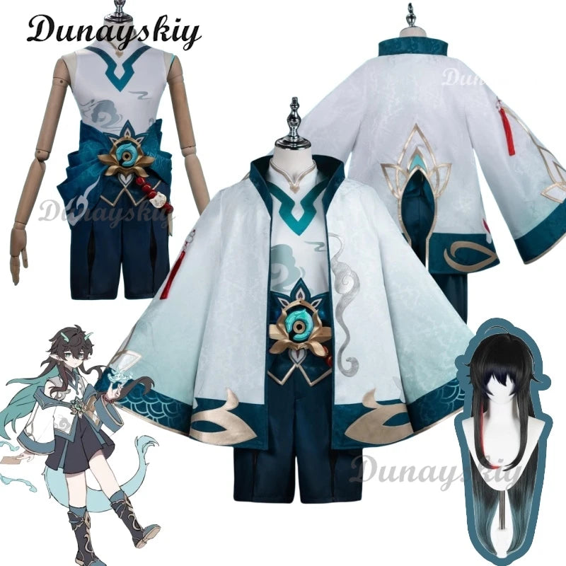 Dan Heng Game Honkai: Star Rail Dan Heng Cosplay Costume Wig little Dan Heng Costume Full Set Outfit Uniform Carnival Party