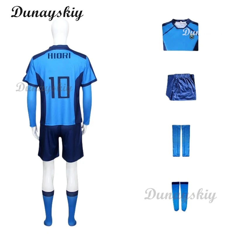 Japan Anime Blue Itoshi Sae Cosplay Costumes Shidou Ryuusei Sports Jersey Oliver Aiku Soccer Lock Jersey Football White Suit