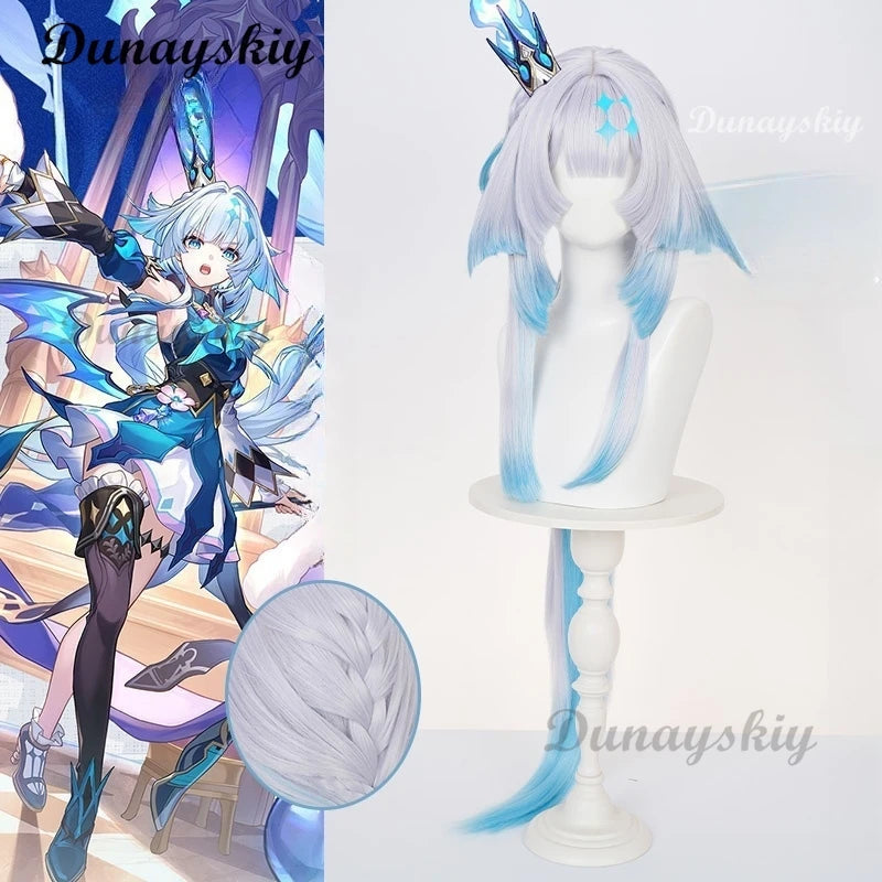 Game Honkai Star Rail Cerydra Cosplay Wig Gradient Color Matching Hair For Women Men Halloween Carnival Party Props