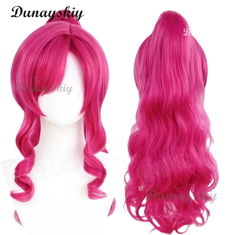 Anime Pinkie Pie Cos PP Pinkamena Diane Pie Cosplay Personification My Little Cos Cute Lovely Pink Pony Wig Wavy Curls Party