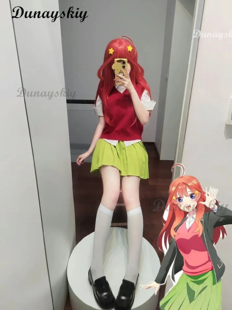 Anime The Quintessential Cos Quintuplets Nakano Miku Nino Ichika Itsuki Cosplay Costume Woman JK Japanese School Uniform Suit