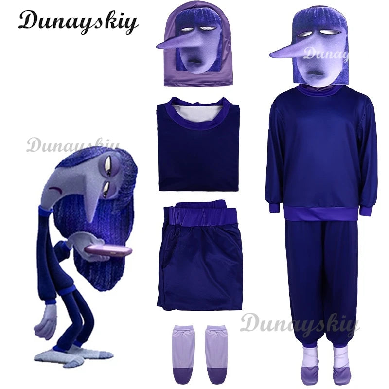 New Year Movie Anxiety The Inside Anime Out 2 Cosplay Joy Sadness Anger Disgust Fear Cosplay Costumes Suit Adult Kids Party Set