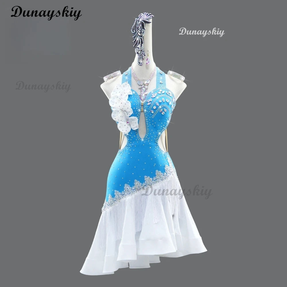 Latin Dance Cosplay Dress Women Samba Competition Costume Stage Clothes Girl Dancewear Female Parties Practice Prom Party Suit