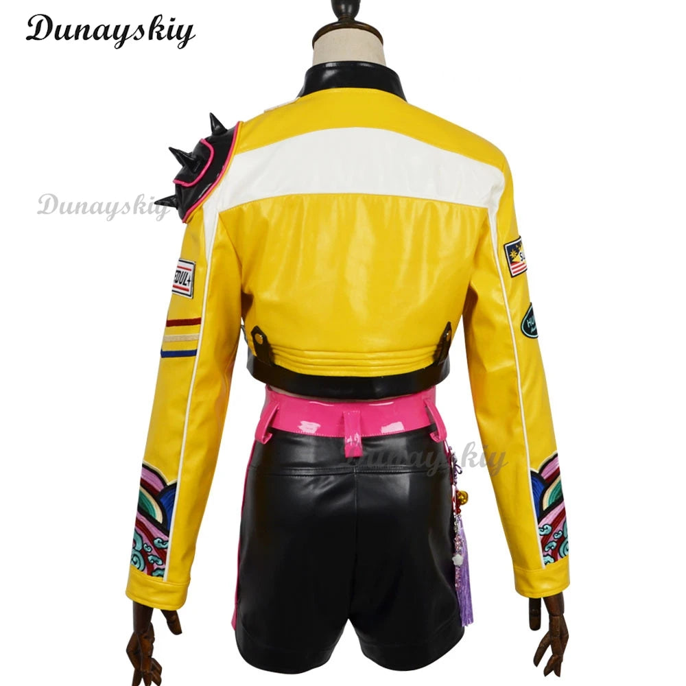 K-Pop: Demon Hunters Rumi Cosplay Costume Wig Uniform Halloween Carnival Party Christmas Play Role Clothes Clothing for Women