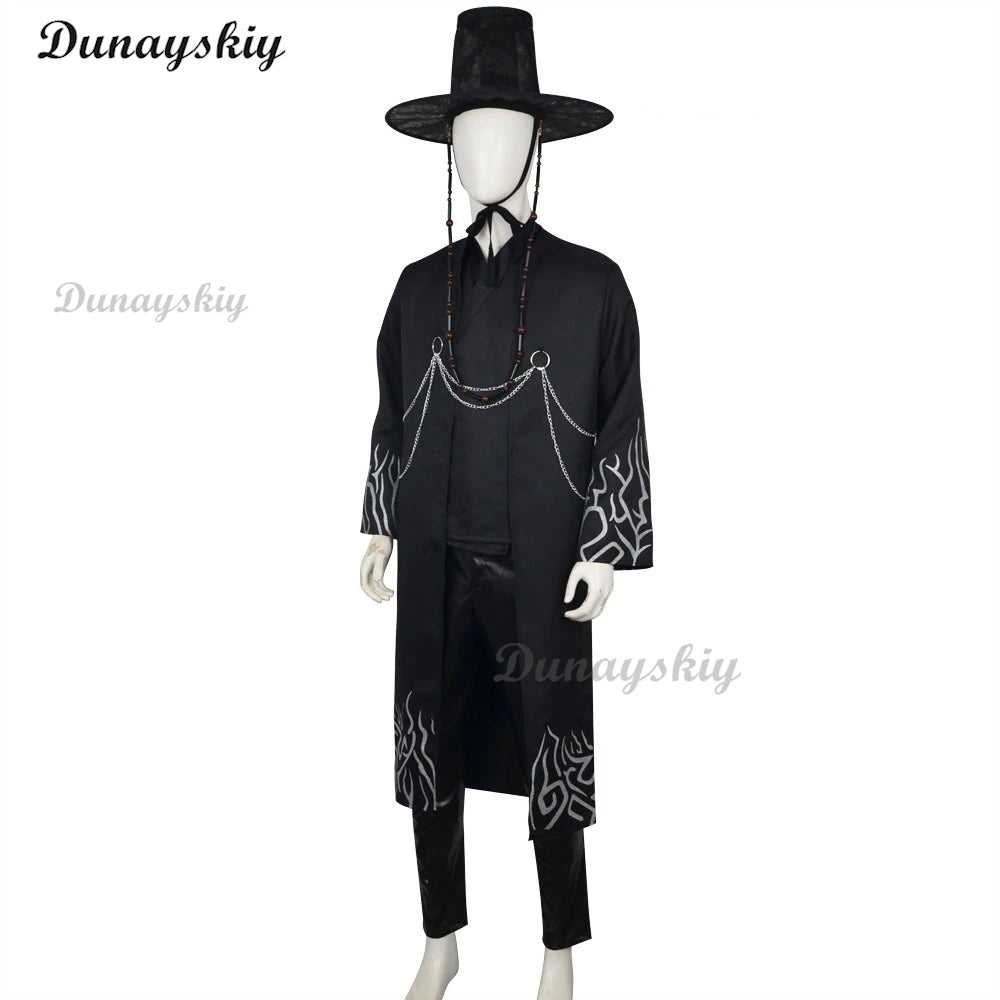 Anime Movie Demon KPOP Saja Boys Jinu Cosplay Costume Your Idol Black Robes Unisex Outfit Halloween Disguise for Adult Outfit