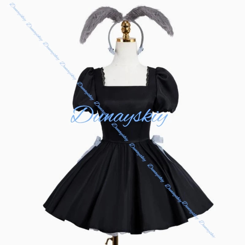 Alien Stage Sua Cosplay Costume Wig Prop Anime Game Balck Dress Halloween Costumes for Women Man Full Dress Party Clothing