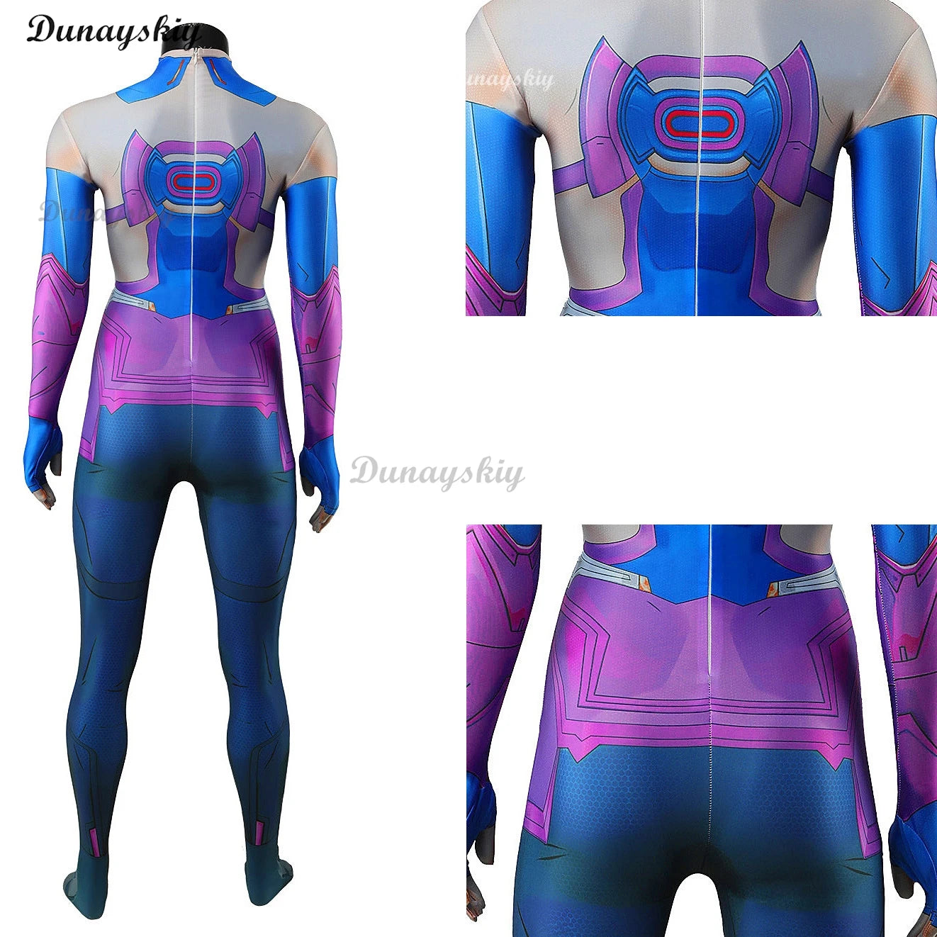 Mv Rivals Galacta Gali Cosplay Purple Jumpsuit Daughter of the Devourer Outfits Wig Comic Game Clothes Uniform Halloween Suit