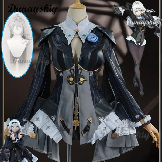 Zenless Zone Zero Yixuan Cosplay Costuem Wig Dress Headwear Flower Props Outfit Women Girls Trails of Ink Yunkui Summit Carnival