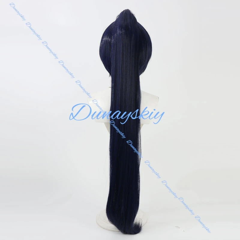 Game Limbus Company Hong Lu Adult Cosplay Wig Dark Long Purple Heat Resistant Synthetic Hair 100cm Halloween Carnival Party