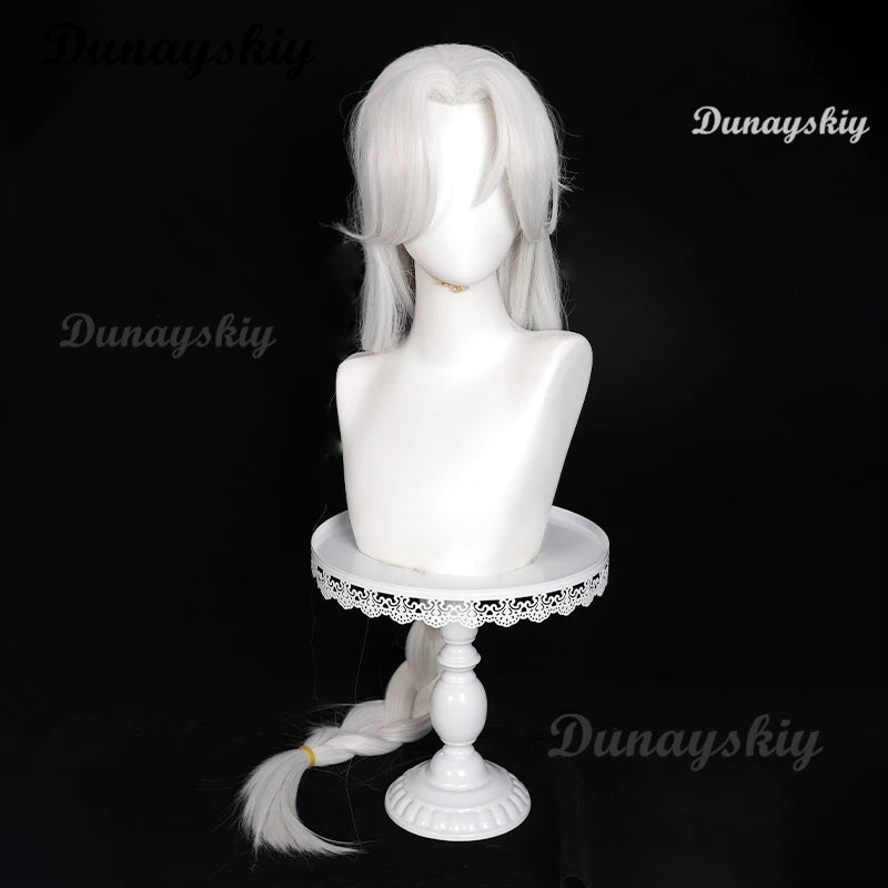 Anime To Be Hero X Queen Nice Cosplay Wig White Long Braids Halloween Party for Women Girls Carnival Props Gifts Carnival