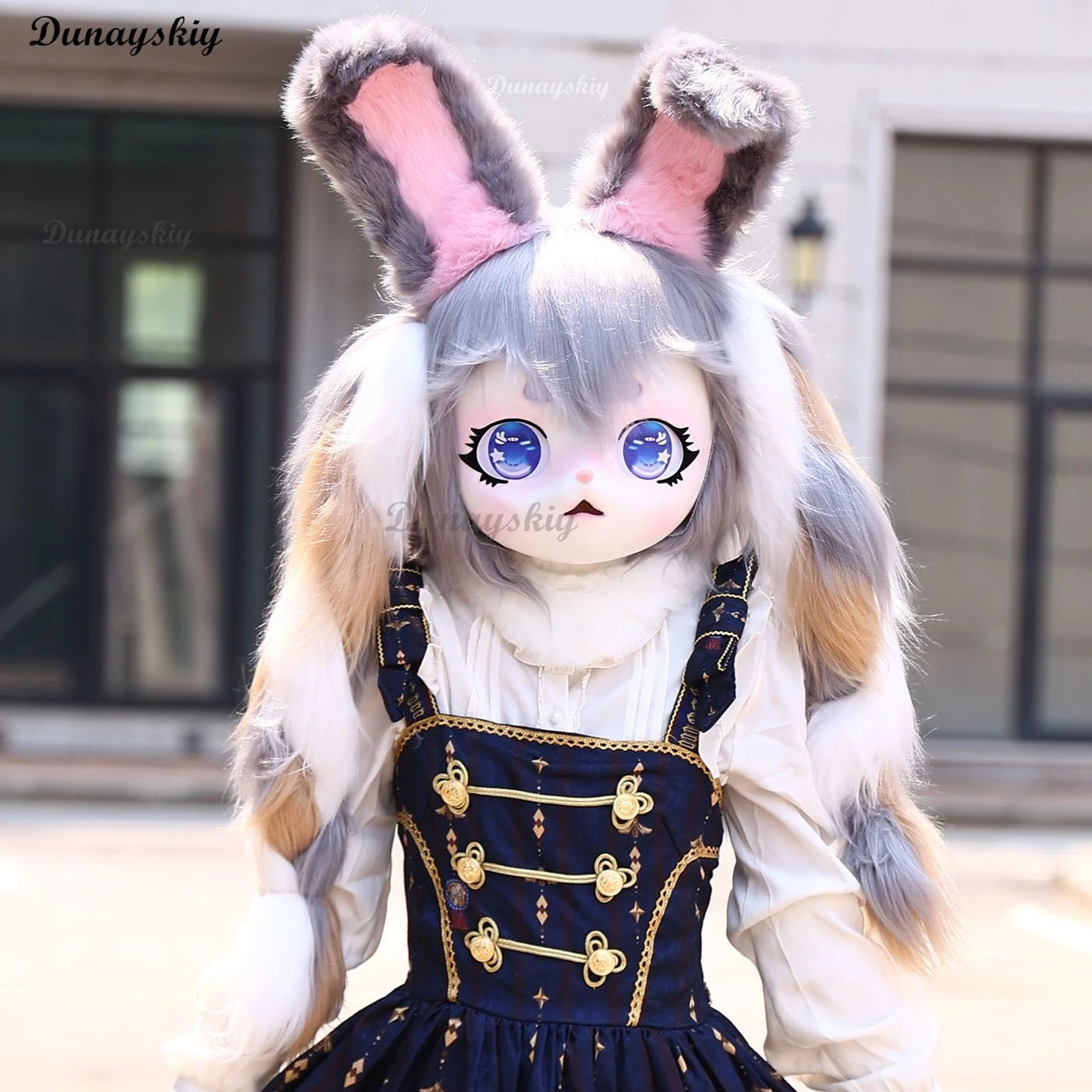 Fursuit Cosplay Headset Furry Rabbit Beast Mask Cosplay Costume Paw Cute Head Base Comiket Furry Kig Kigurumi Animal Cat Costume
