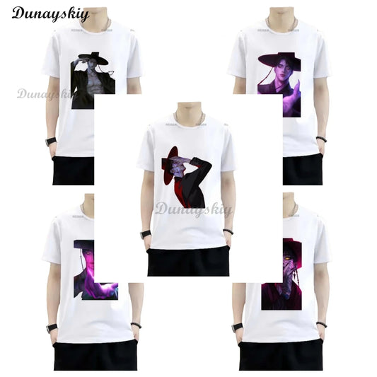 Vintage Washed T-Shirt Cosplay K Pop Demon Hunters Team Anime Simple T Shirts Popular Tshirt for Male Beach Aesthetic Print Top
