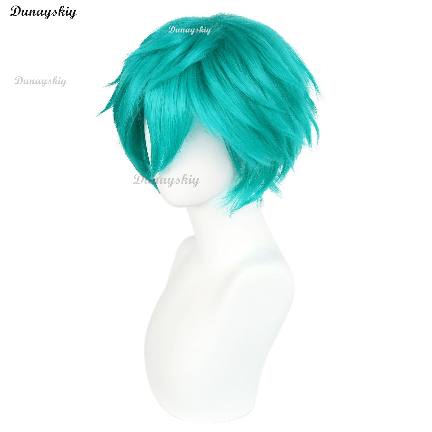 Demon Hunter Saja Boy Baby Cosplay Kpop Group Y2K Wig Hat JiraiKei Heat Resistant Halloween Short Blue Green Hair Cos Outfit