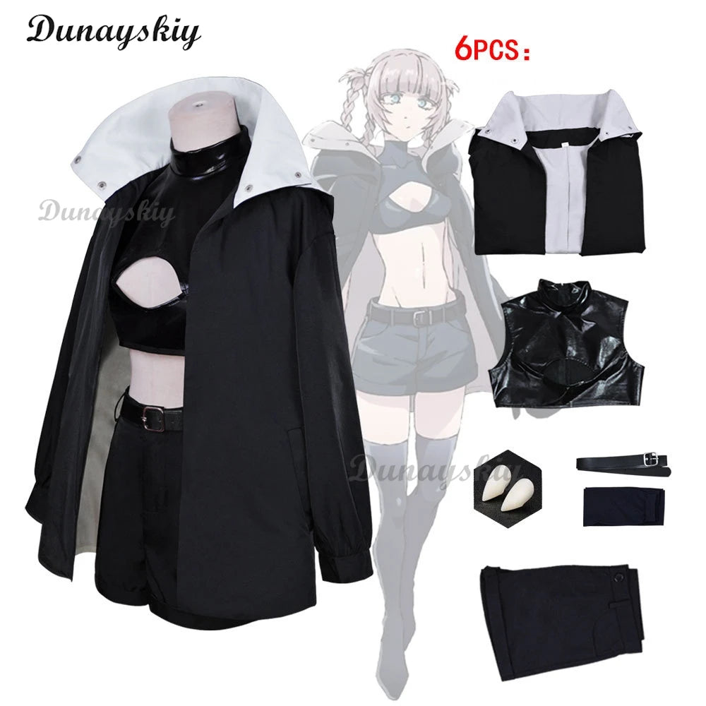 Anime Yofukashi No Uta Cosplay Nanakusa Nazuna Cosplay Costume Call of The Night Cosplay Costume Halloween Coak Cloak Customized