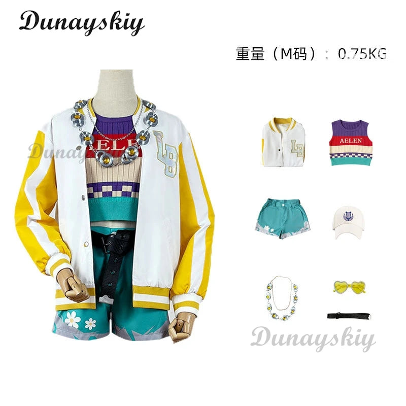 Game Identity V Lily Barriere Cheerleader Cosplay Costume Wig Fancy Party Suit Halloween Carnival Uniforms Anime Clothing