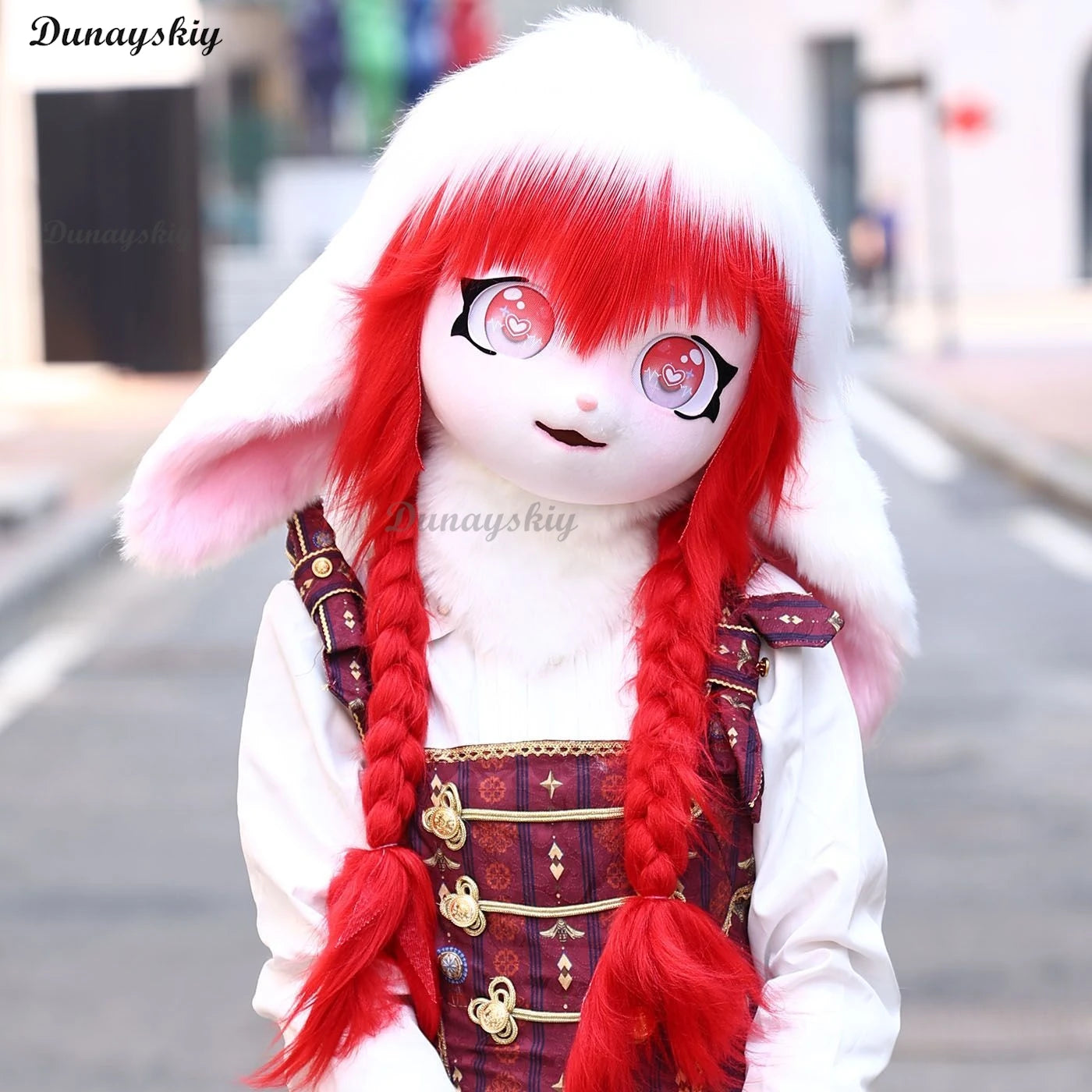 Cute Fursuit Kigurumi Headset Kig Mask Furry Cosplay Costume Rabbit Doll Costume Paws Animal Head Base Furry Costume Accessories