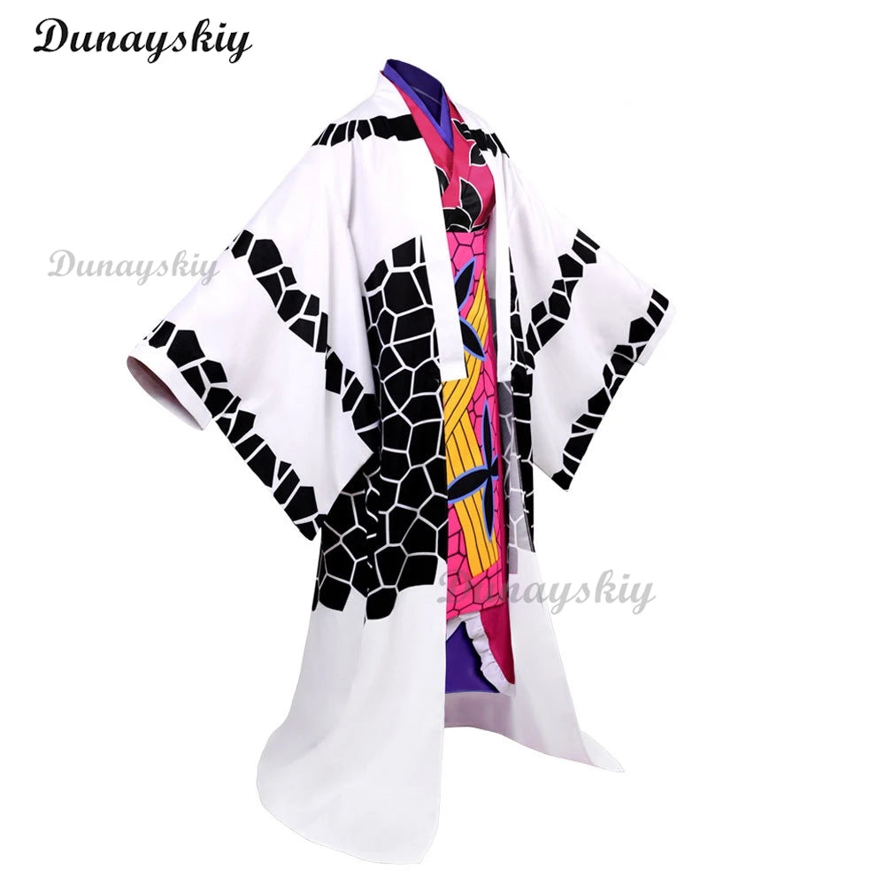 Anime Daki Cosplay Costume Wig Japanese Kimono Dress Outfits Juuni Kitsuki Sixth Women's Clothings Halloween Carnival Suit
