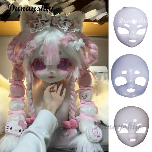 Kigurumi Base Beast Head Mask Cosplay Furry Animal Skull DIY Thicken Plastic Masks Carnival Anime Halloween Party Costume Props