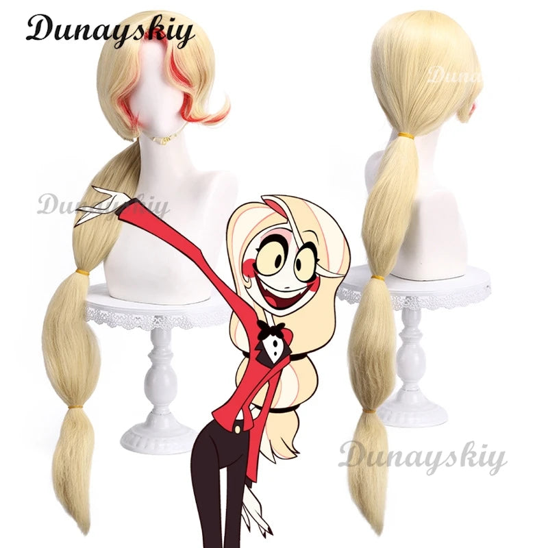 Hazbin Cosplay Hotel Dust Angel Cosplay Lilith Wig Niffty Angel Emily Wig Women Men Halloween Cosplay Wig Charlie