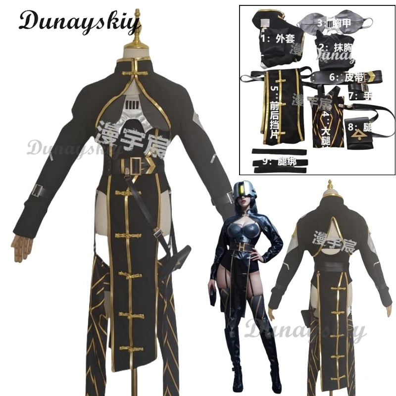Ling Cage Vatic Cosplay Costume Wig Sexy Dress Suit Anime Incarnatio Roleplay Party Prop Halloween Accessories Customized