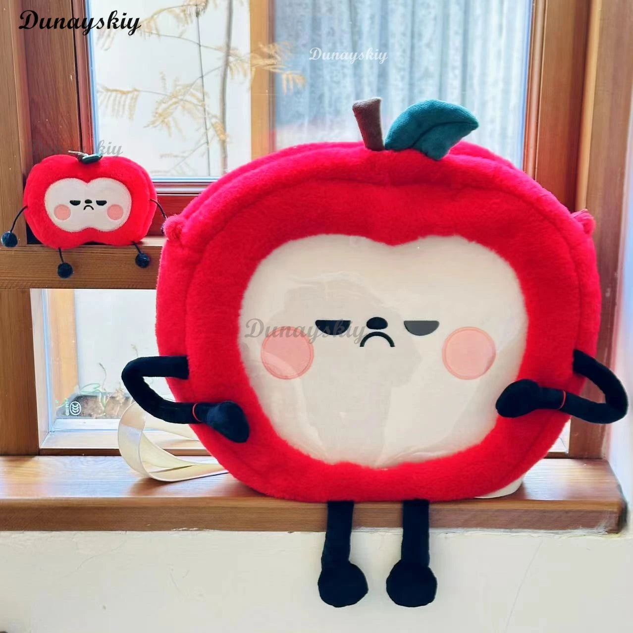 Game Love and Deepspace Caleb Cosplay Clothing Bag Plush Red Apple Pendant Bag Decoration Accessories Christmas Gifts