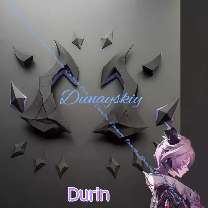 Durin Dragon Horn Hairpin Game Genshin Impact Durin Cosplay Headwear Hair Clip Costume Hair Accessories Halloween Costume Props