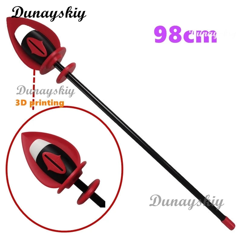 Hazbin Cosplay Hotel ALASTOR Cosplay Props 145CM Detachable Vertical Microphone Sticks Canes For Halloween Carnival Party Props